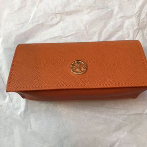 Tory Burch Orange Rouge Eyeglass Case